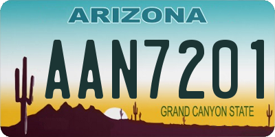 AZ license plate AAN7201