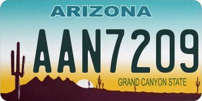AZ license plate AAN7209