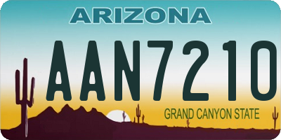 AZ license plate AAN7210