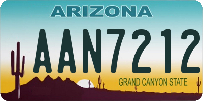 AZ license plate AAN7212
