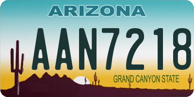 AZ license plate AAN7218