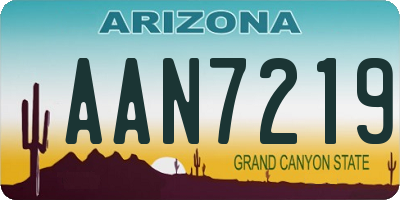 AZ license plate AAN7219