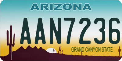 AZ license plate AAN7236