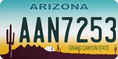 AZ license plate AAN7253