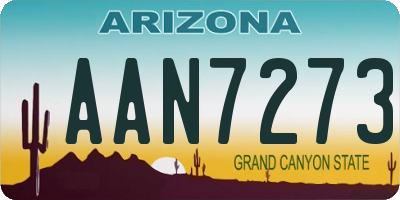 AZ license plate AAN7273