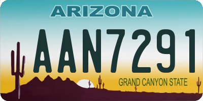 AZ license plate AAN7291