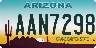 AZ license plate AAN7298