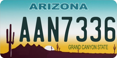 AZ license plate AAN7336