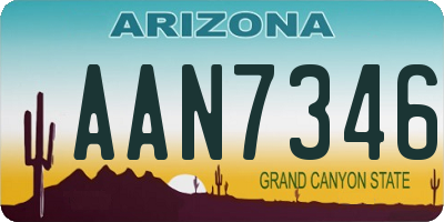 AZ license plate AAN7346