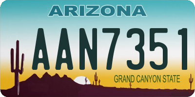 AZ license plate AAN7351