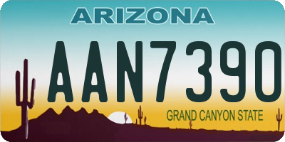 AZ license plate AAN7390
