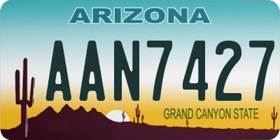 AZ license plate AAN7427