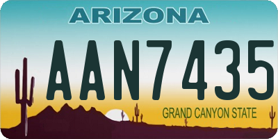 AZ license plate AAN7435
