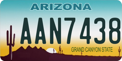 AZ license plate AAN7438