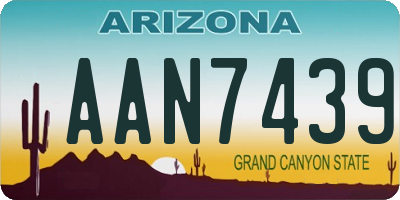 AZ license plate AAN7439