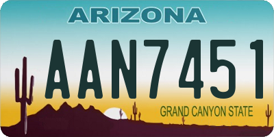 AZ license plate AAN7451