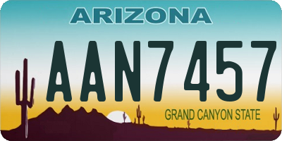 AZ license plate AAN7457