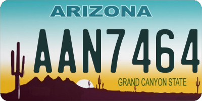 AZ license plate AAN7464