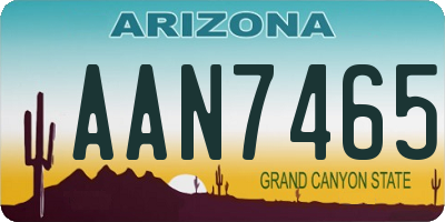 AZ license plate AAN7465