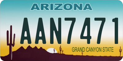 AZ license plate AAN7471