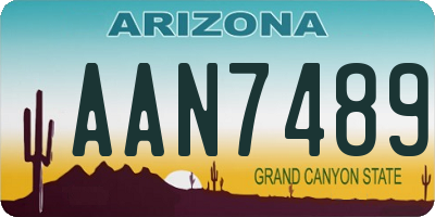 AZ license plate AAN7489
