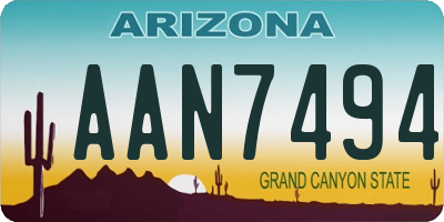 AZ license plate AAN7494