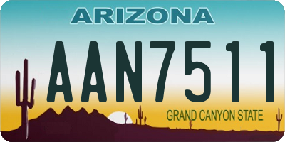 AZ license plate AAN7511
