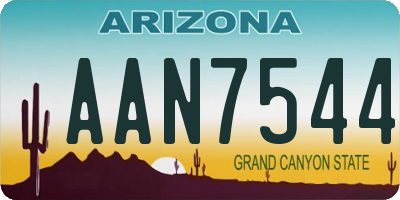 AZ license plate AAN7544