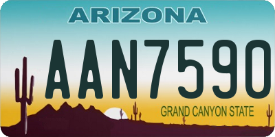 AZ license plate AAN7590