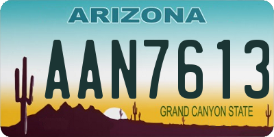 AZ license plate AAN7613