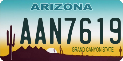 AZ license plate AAN7619
