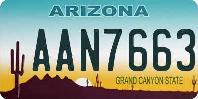 AZ license plate AAN7663