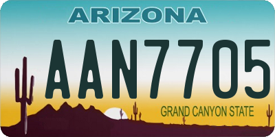 AZ license plate AAN7705