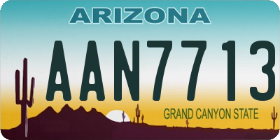 AZ license plate AAN7713