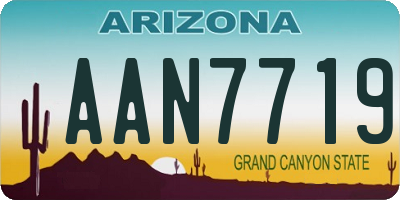 AZ license plate AAN7719