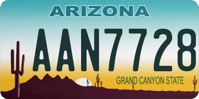 AZ license plate AAN7728