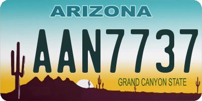 AZ license plate AAN7737