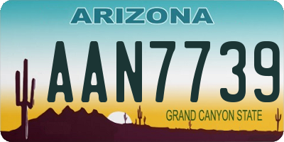 AZ license plate AAN7739