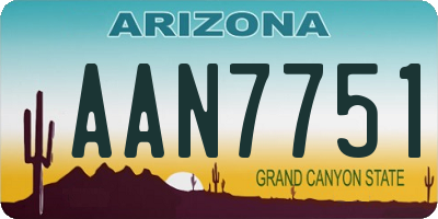 AZ license plate AAN7751