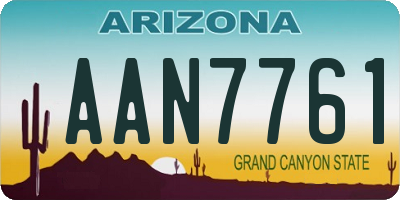 AZ license plate AAN7761