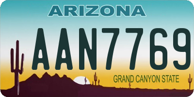 AZ license plate AAN7769