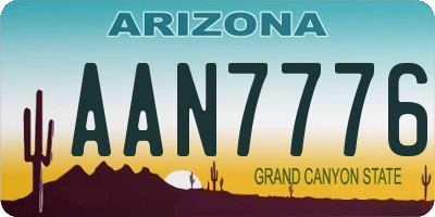 AZ license plate AAN7776
