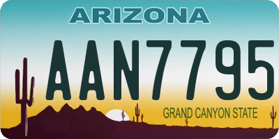 AZ license plate AAN7795