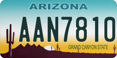 AZ license plate AAN7810