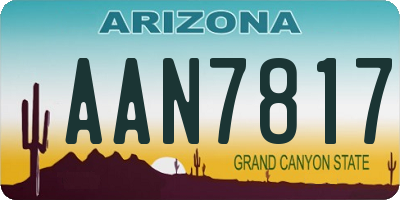 AZ license plate AAN7817