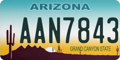 AZ license plate AAN7843