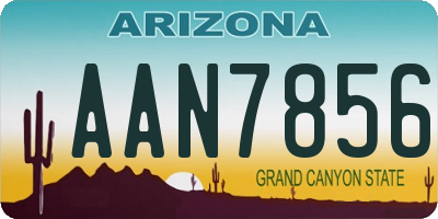 AZ license plate AAN7856