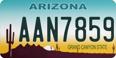 AZ license plate AAN7859