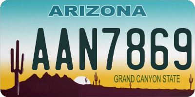 AZ license plate AAN7869