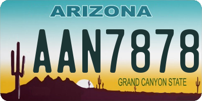 AZ license plate AAN7878